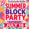 KURU  Block Party  Saturday July 18 – 4 to 7- at the HUB